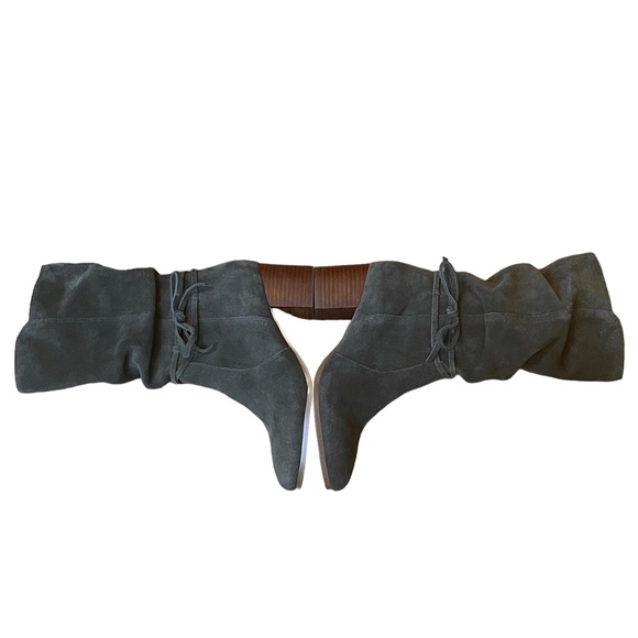 Olive Green Suede Boot Size 6 - Picture 7 of 17